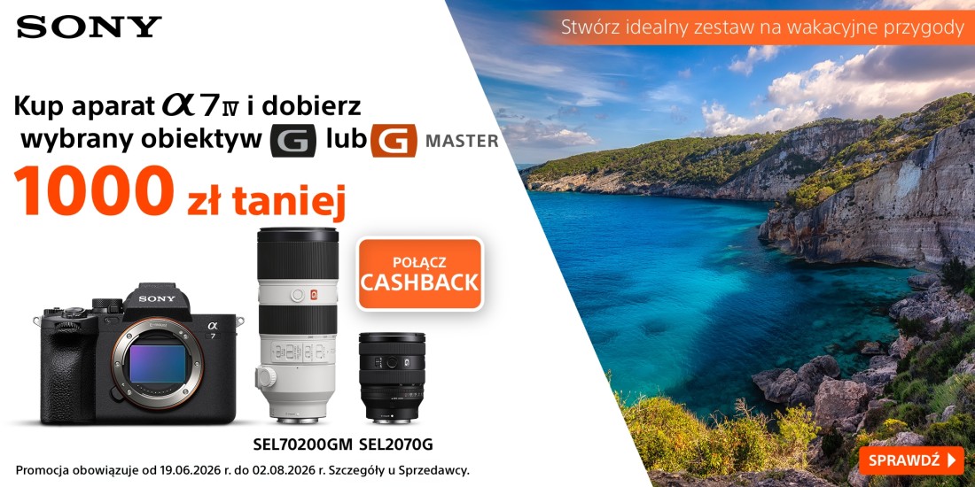 Sony | Aparat A7 IV z wybranym obiektywem 1000 zł taniej!