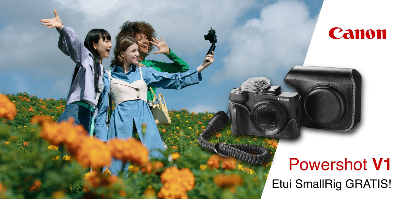 Kup aparat Canon Powershot V1 i zgarnij etui SmallRig oraz dodatkowy akumulator GRATIS + cashback 200 zł!