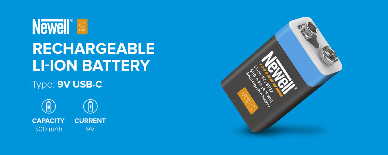 Akumulator Newell 9V USB-C 500 mAh