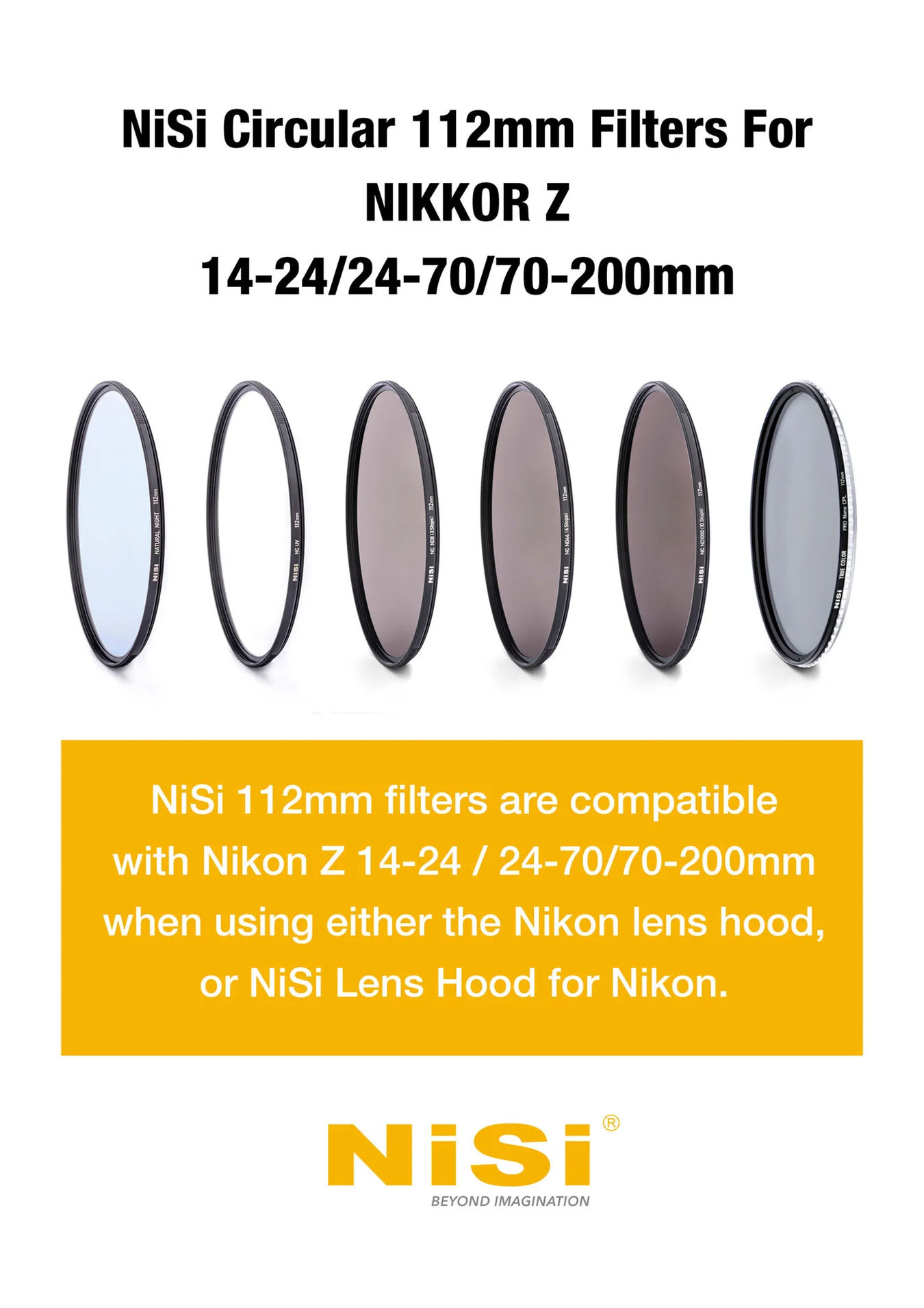 Filtr polaryzacyny Nisi 112mm TRUE COLOR Pro nano/Nikkor Z 14-24mm f/2.8 S