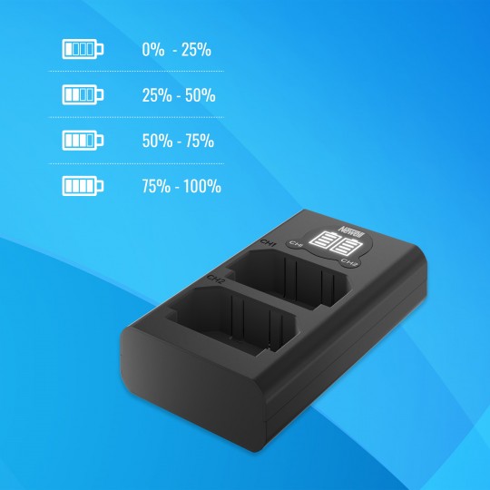 Ładowarka Newell podwójna DL-USB-C do akumulatorów Panasonic DMW-BLK22