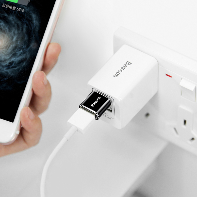 Adapter Baseus USB do USB-C czarny