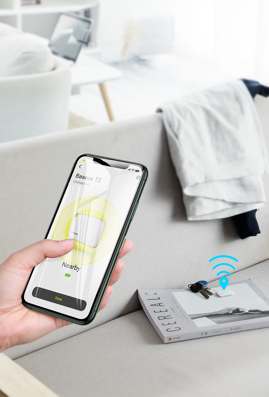 Lokalizator Bluetooth Baseus T2 ze smyczą
