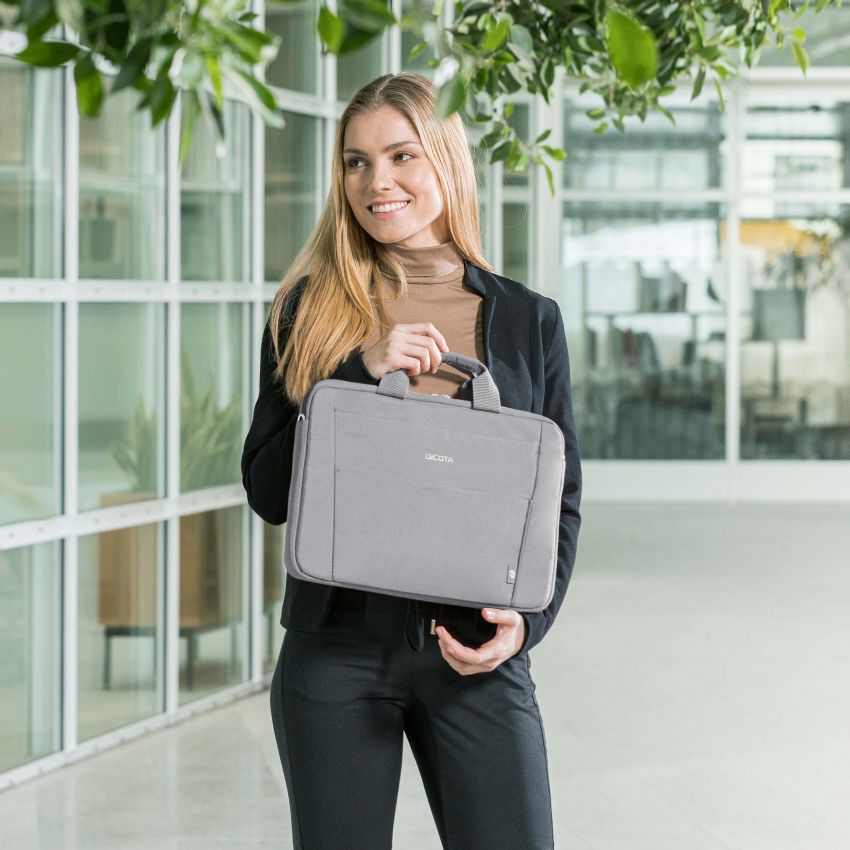 Damska szara torba na laptopa 14 cali