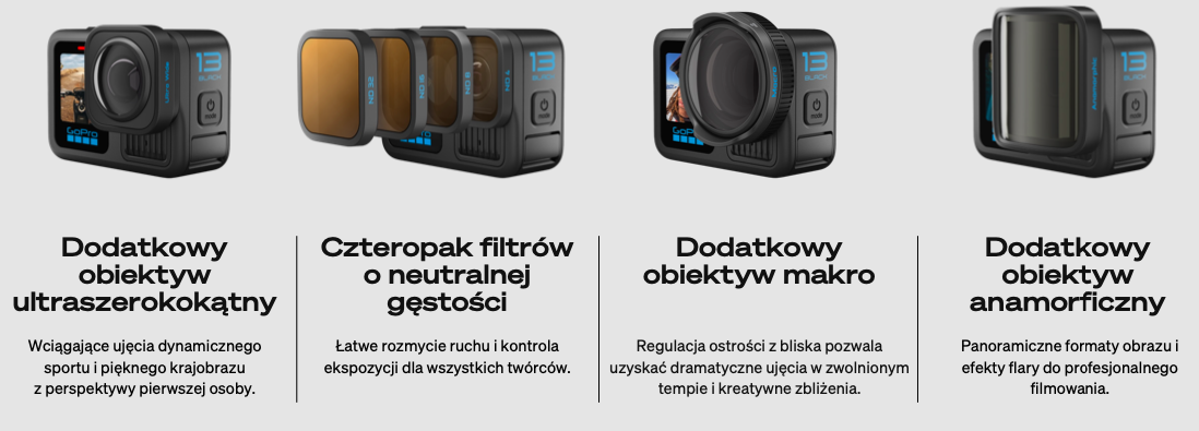 Kamera sportowa GoPro HERO 13 Black + Dobierz podwójną ładowarkę w promocyjnej cenie! - Autoryzowany sprzedawca!
