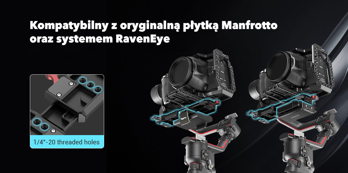 SmallRig 3249 regulowana płytka montażowa do DJI RS 2 - PROMOCJA