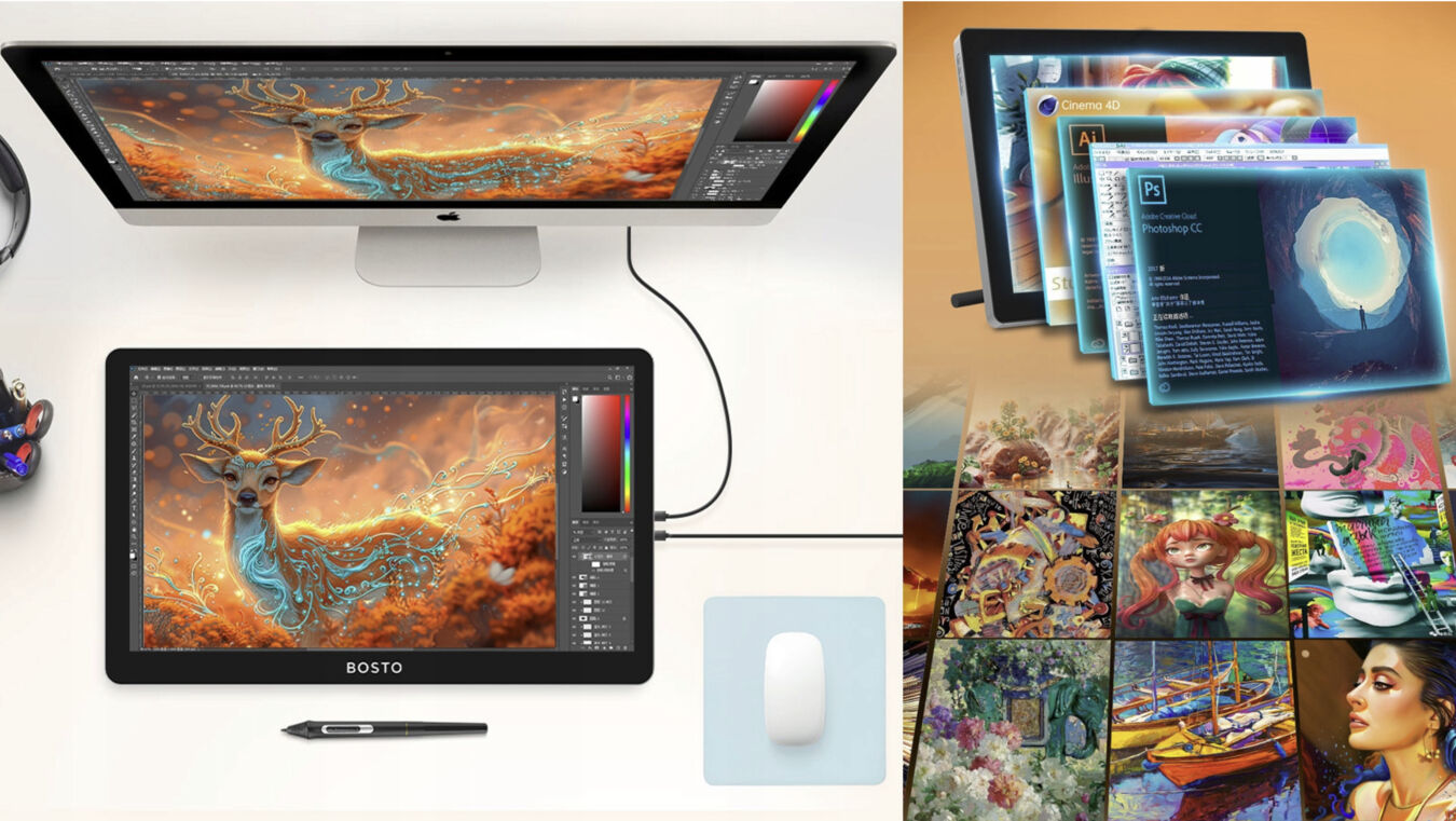 Tablet graficzny BOSTO BT-19UHDT(M) Aluminium LCD 18,5" (dotykowy)