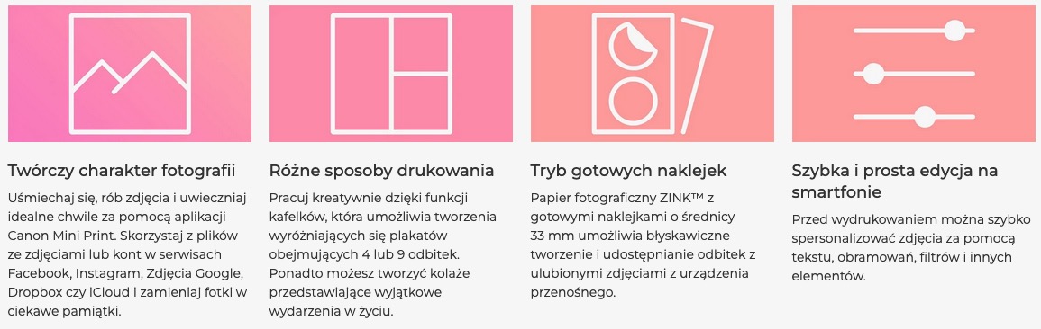 Drukarka Canon Zoemini 2 (różowa) + Dobierz PAPIER 40% TANIEJ w zestawie!