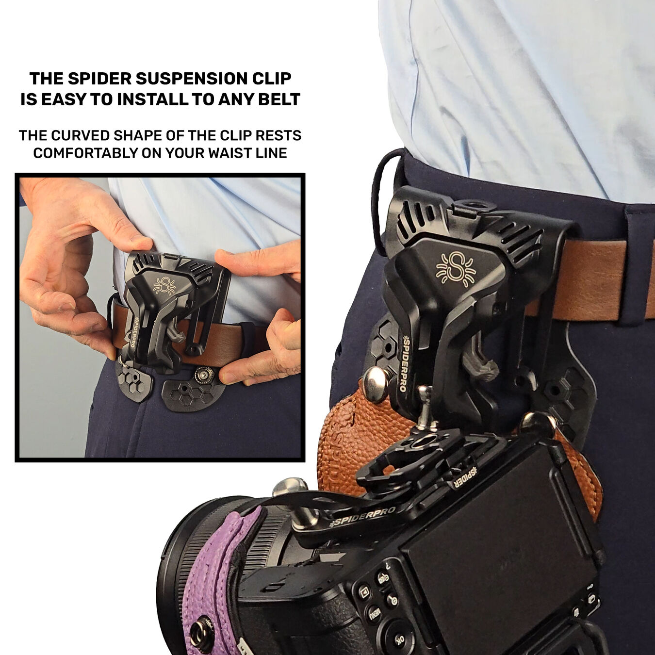 Pas biodrowy SPIDER CAMERA HOLSTER SpiderPro Dual Camera System v3 (BROWN)