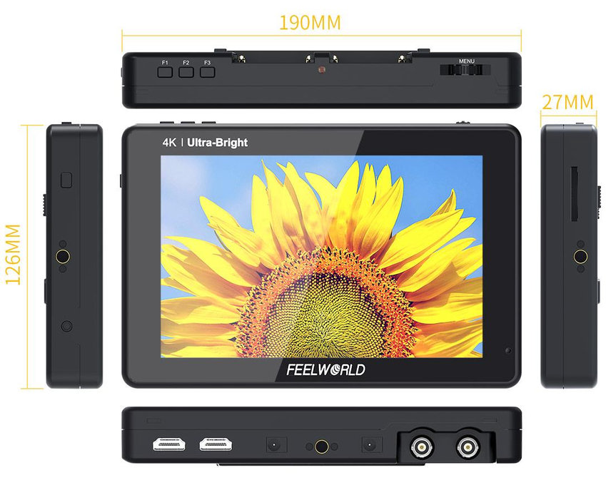 Monitor podglądowy Feelworld LUT7S - HDR 3DLUT SDI 2200nit
