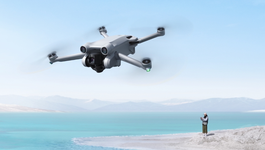 Dron mini 3 pro w locie