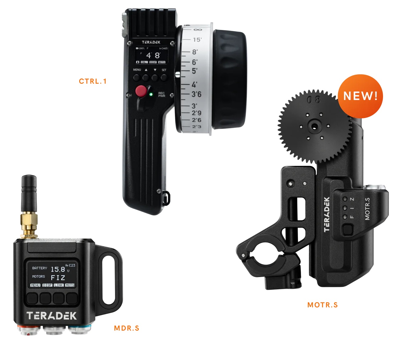 Bezprzewodowy Follow Focus Teradek RT Single Channel Kit (CTRL.1, MDR.S, MOTR.S)