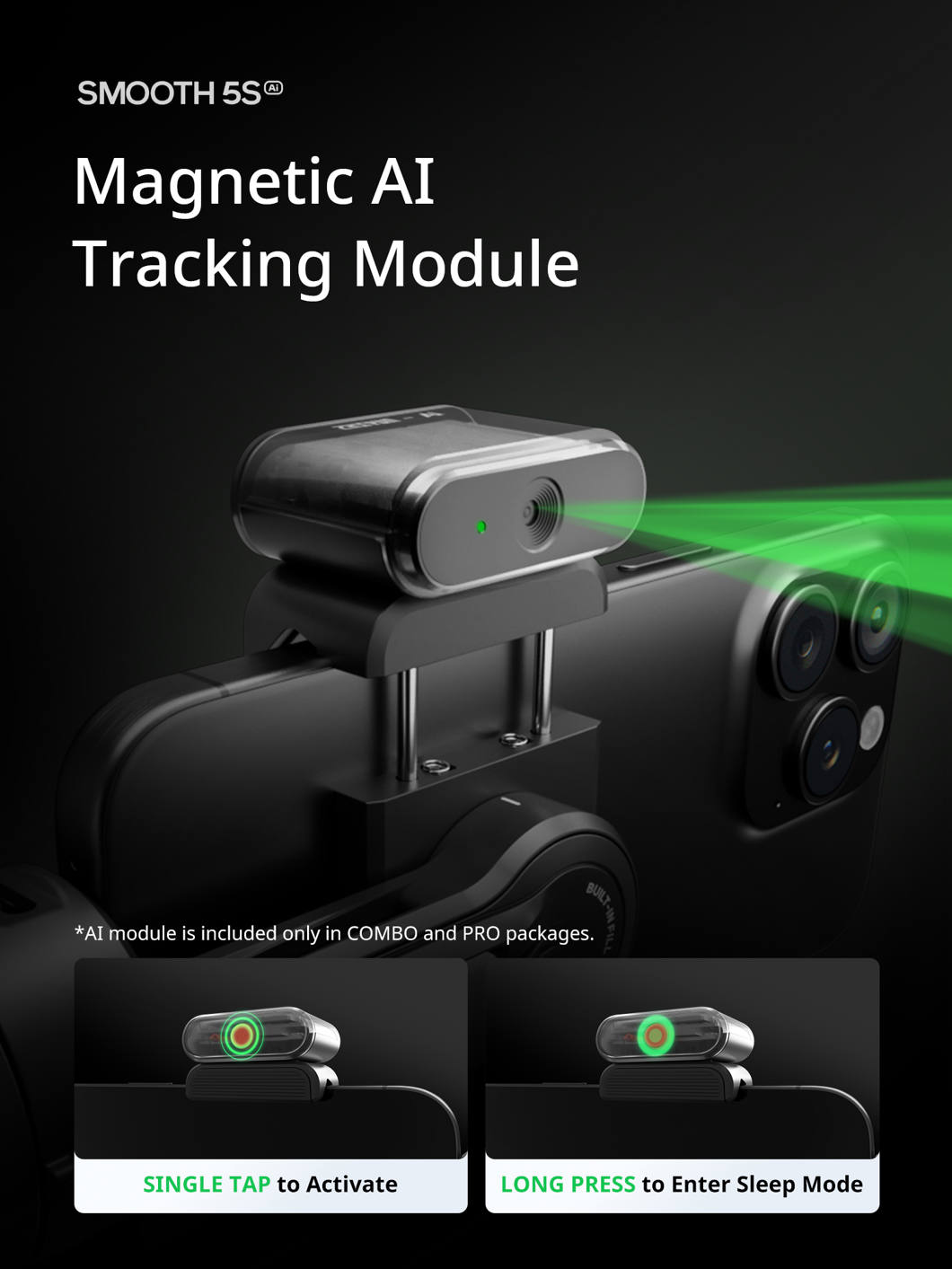 Stabilizator Zhiyun-Tech Smooth 5S Ai z własnym oświetleniem - Combo