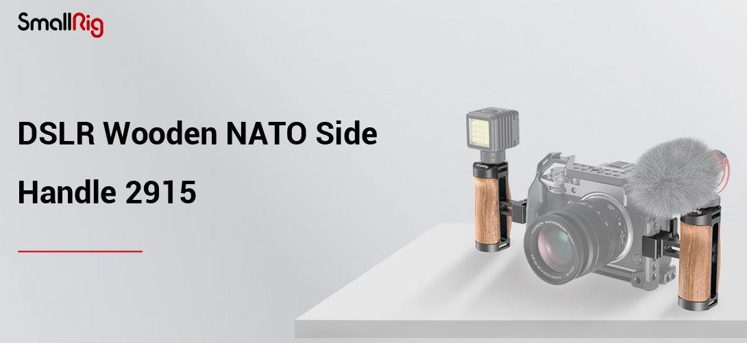 SmallRig 2915 Side Handle Nato Wooden - drewniany uchwyt boczny