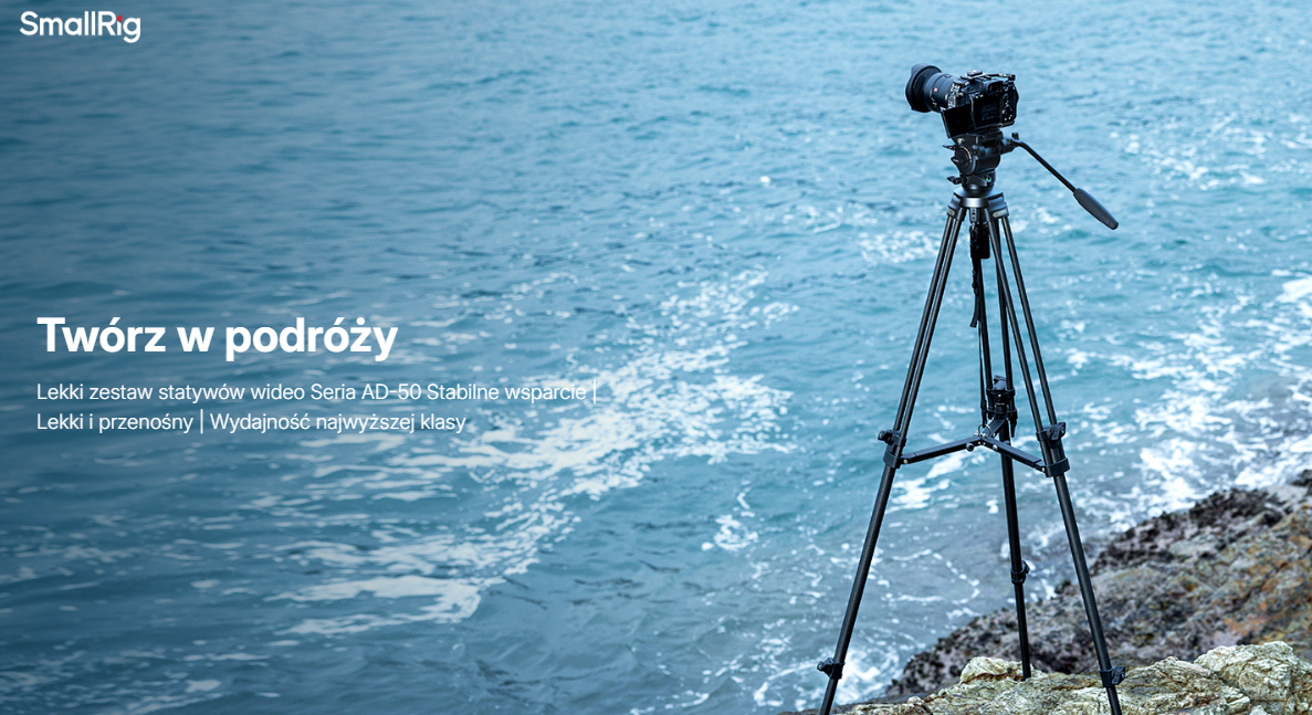 Statyw SmallRig 4685 Lightweight Video Carbon Fiber Tripod Kit AD-50