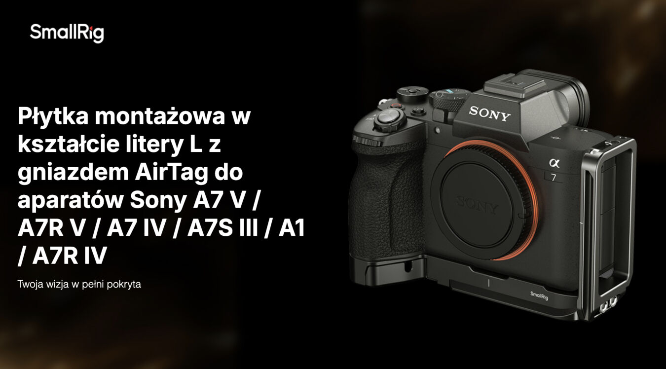 Płytka montażowa SmallRig 6034 L-shape z gniazdem AirTag do Sony 7 V / 7R V / 7 IV