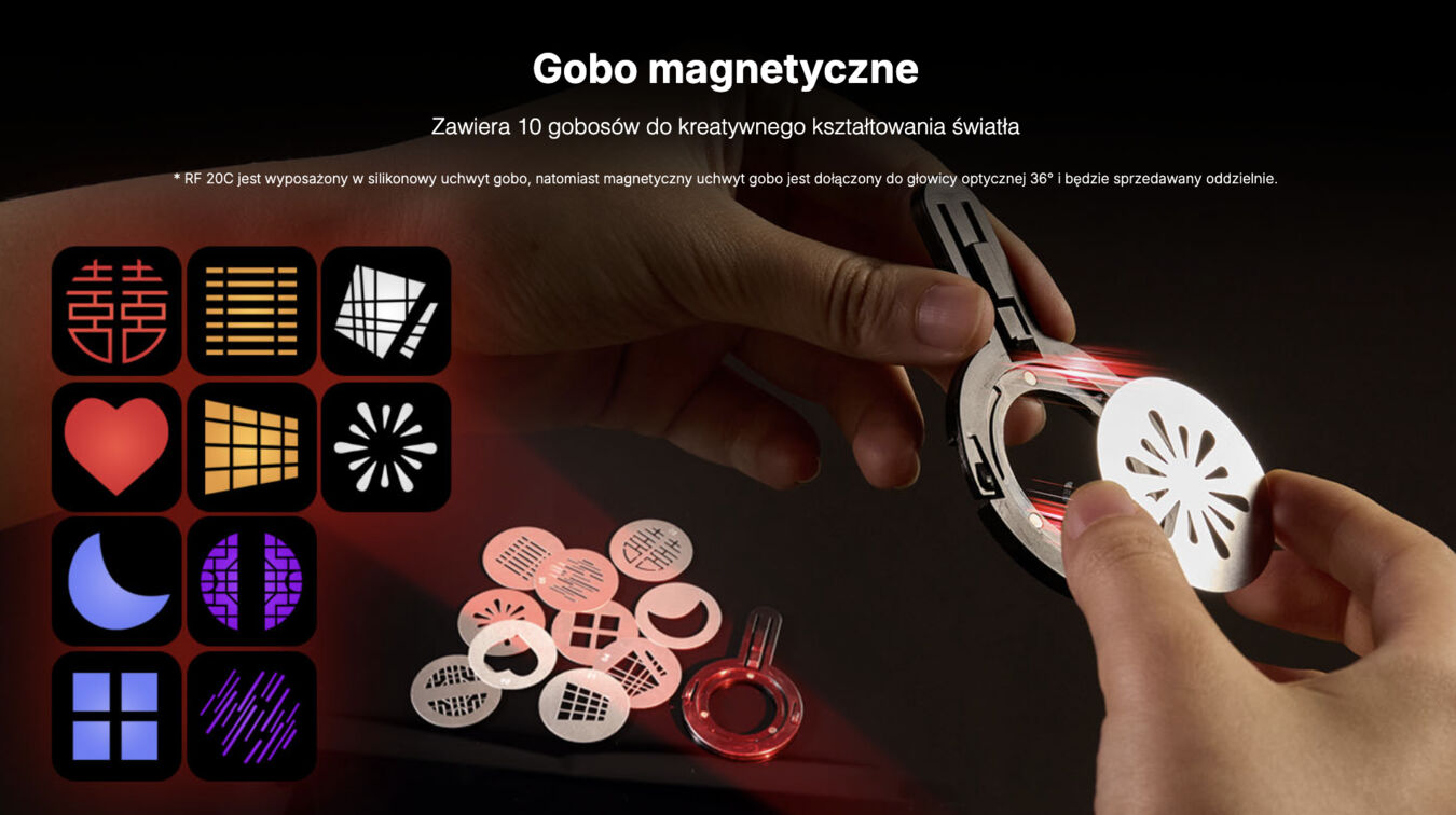 Przenośna lampa LED SmallRig 5335 RF 20C Portable Focusable LED Video Light