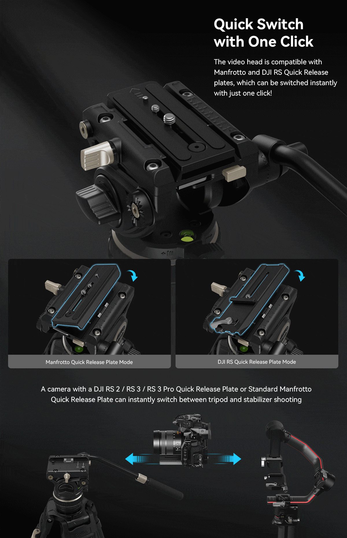 Statyw SmallRig 3989 Heavy-Duty Carbon Fiber Video Tripod Kit FreeBlazer