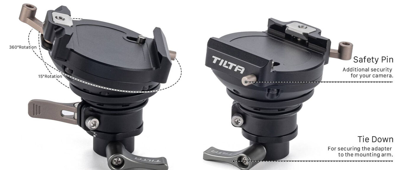 Tilta GSS-T01-QPA ManfroHo Quick Release Plate Adapter for Tilta Float Stabilizing Arm