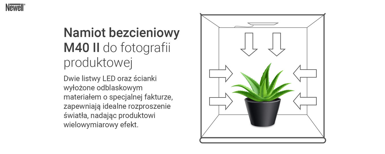 Namiot bezcieniowy Newell M40 II z oświetleniem LED
