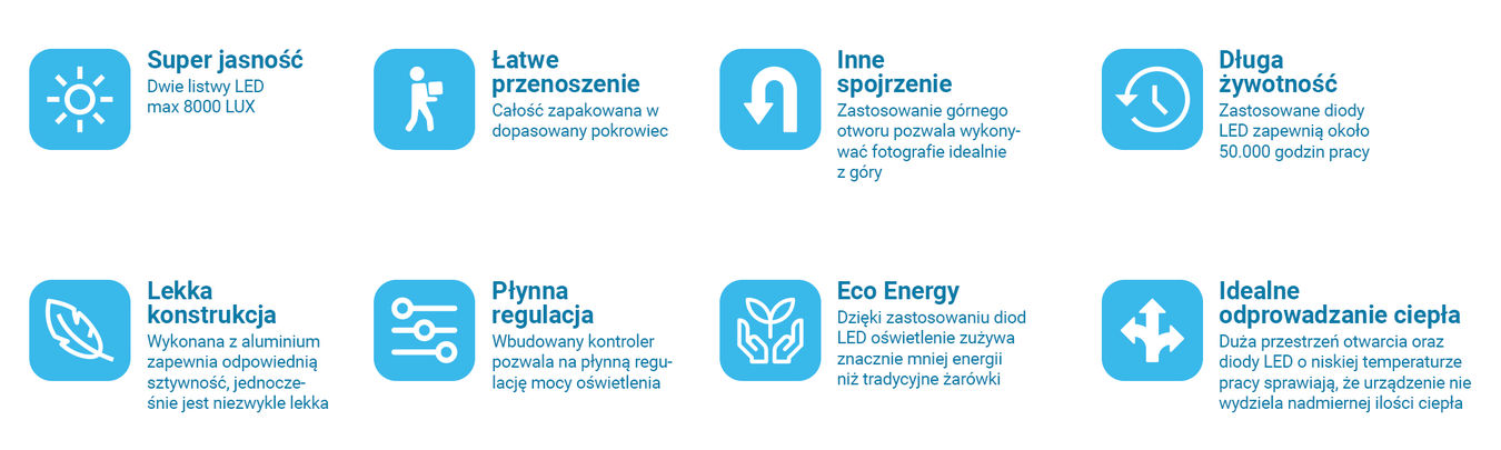 Namiot bezcieniowy Newell M80 II z oświetleniem LED