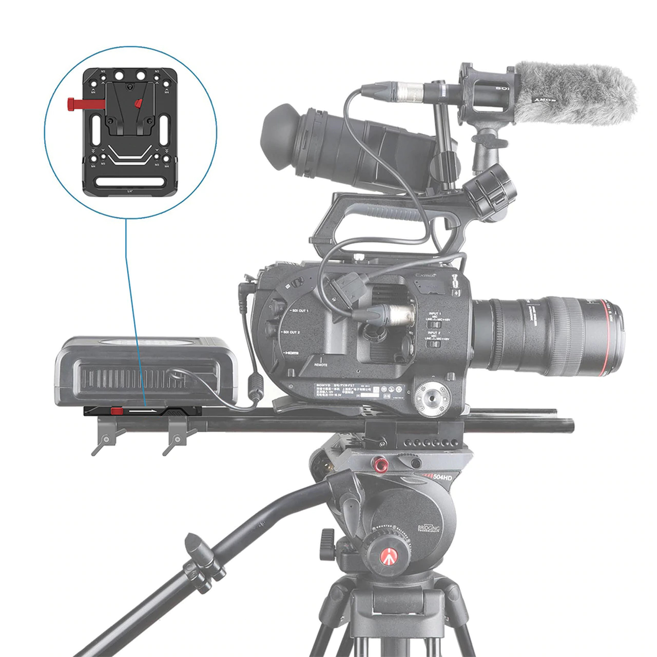 SmallRig 2988 V-Mount Battery Plate - mocowanie akumulatorów