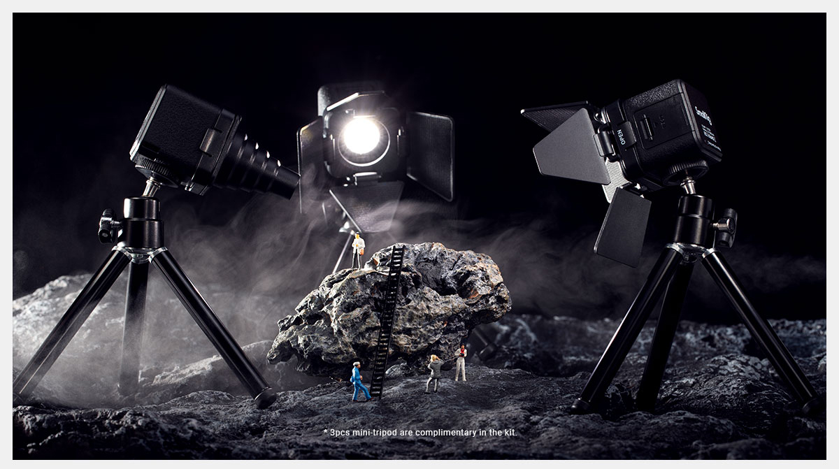 SmallRig 3469 lampka LED RM01 Video Light Kit (3 sztuki)