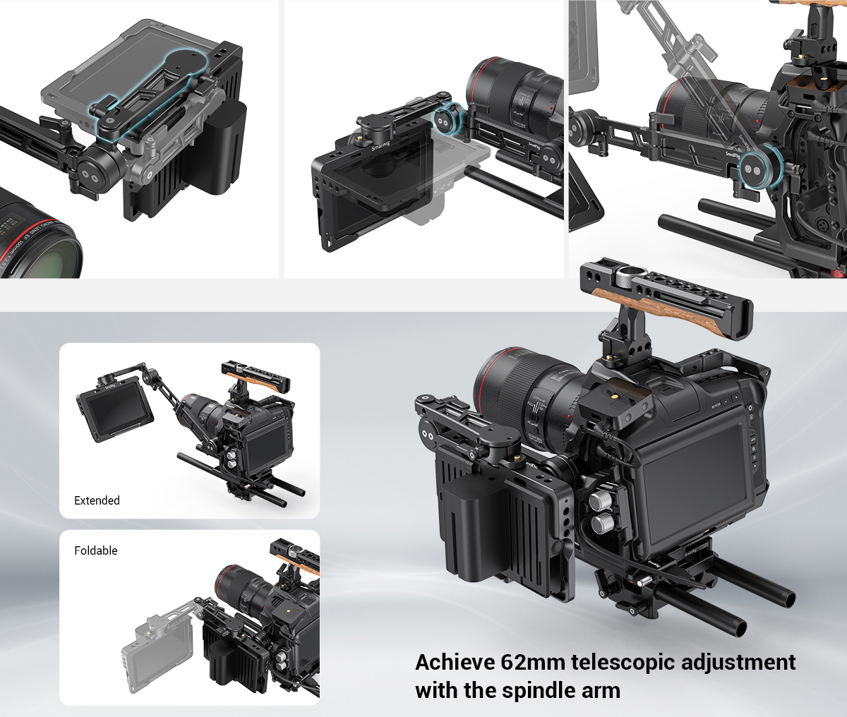 SmallRig 3507 Regulowany uchwyt EVF z zaciskiem NATO do BMPCC 6K PRO