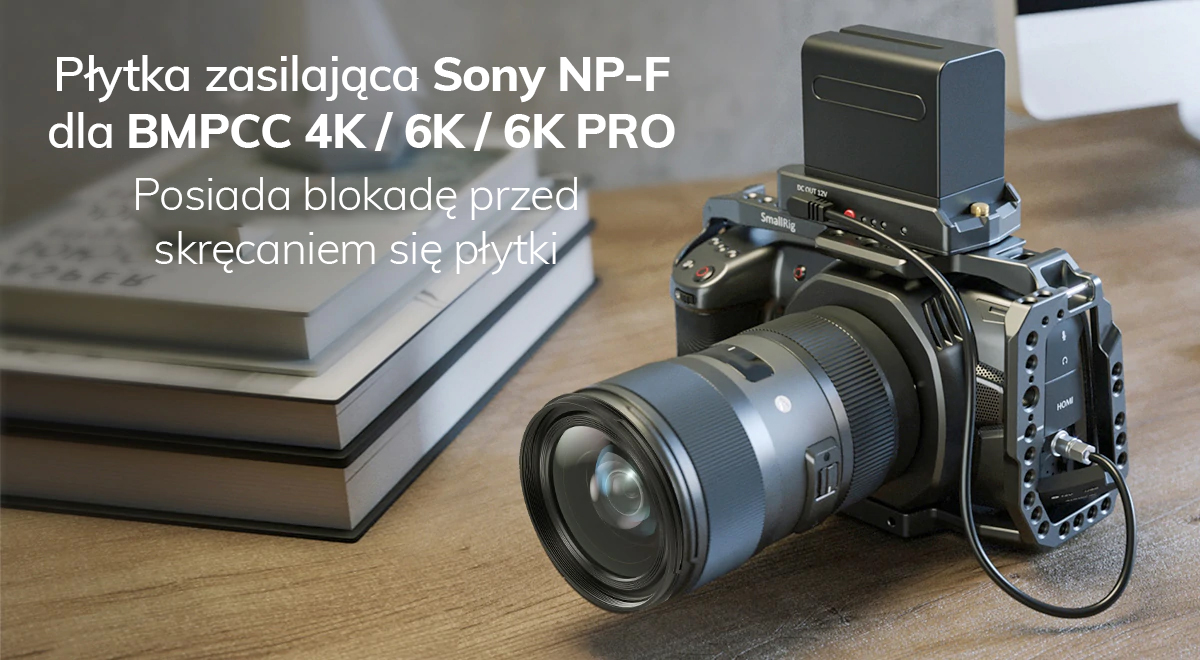 SmallRig 3018 NP-F battery plate Lite BMPCC 4K/6K/6K PRO - płytka zasilająca