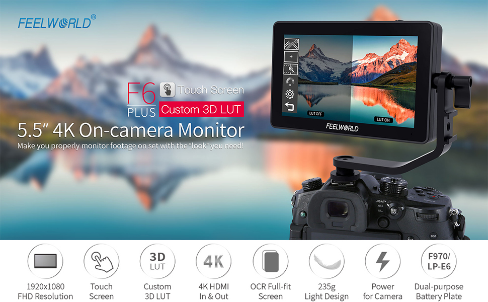 Monitor podglądowy Feelworld F6 PLUS V2 6" | 3DLUT 500 nit