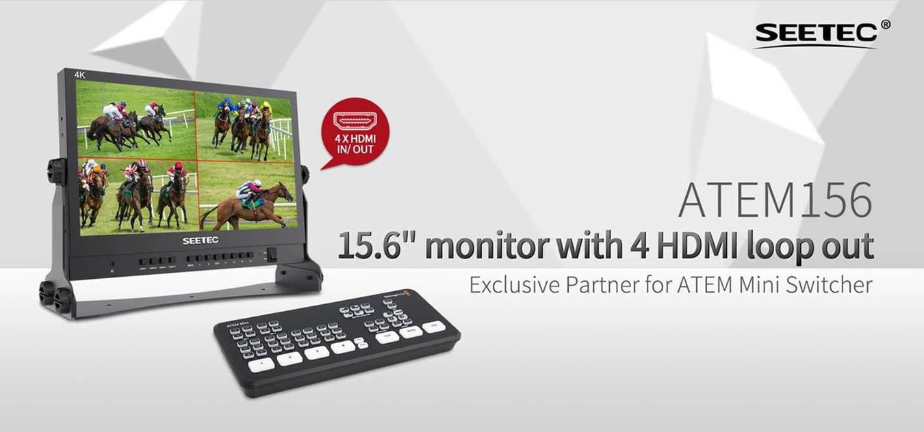 Monitor SEETEC ATEM156 15,6″ LCD 4K - Monitor do transmisji na żywo