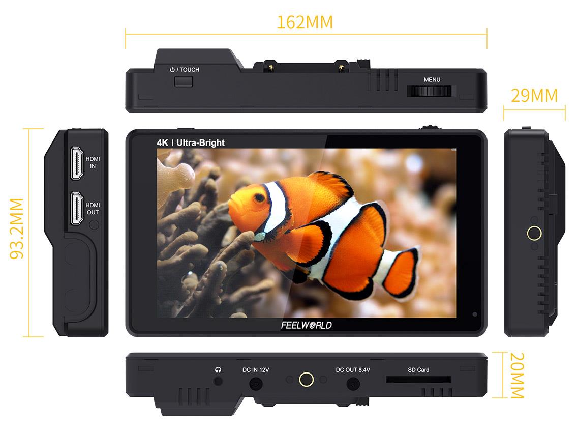 Monitor podglądowy Feelworld LUT6 - HDR 3DLUT 2600nit