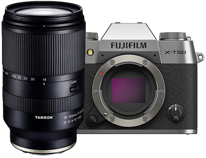 Bezlusterkowiec Fujifilm X-T50 srebrny + Tamron 18-300mm f/3.5-6.3 Di III-A VC VXD (FujiFilm) | Odbierz do 1000 zł rabatu na wybrany obiektyw FUJINON XF! Cashback 430 zł na obiektyw Fujinon XF 23/2.8