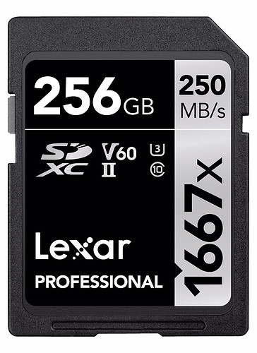 Karta pamięci Lexar SDXC 256GB 1667x v60 (250MB/s) Professional