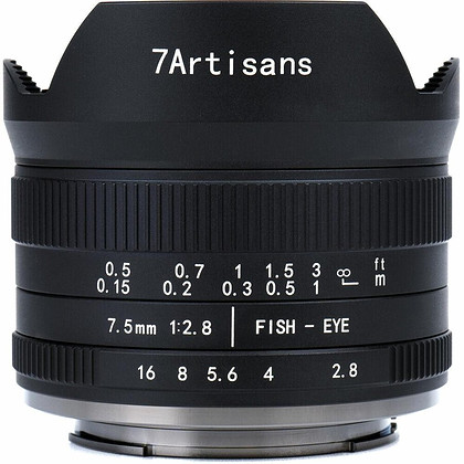 Obiektyw 7Artisans 7,5mm f/2,8 FishEye wersja II - mocowanie Canon RF - APS-C