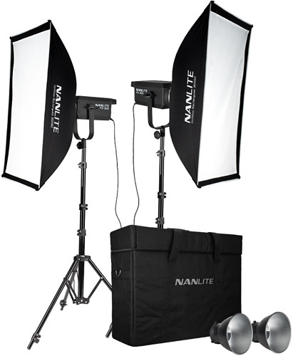 Lampa Nanlite FS-300 LED Daylight zestaw dwóch lamp ze statywami