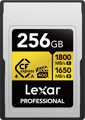 Karta pamięci Lexar CFexpress 256GB Type A Pro Gold (R1800/W1650) (LCAEXG4256G-RNENG)