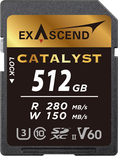 Karta pamięci Exascend SDXC 512GB Catalyst V60 (280/150 MB/s) (EX512GSDV60)