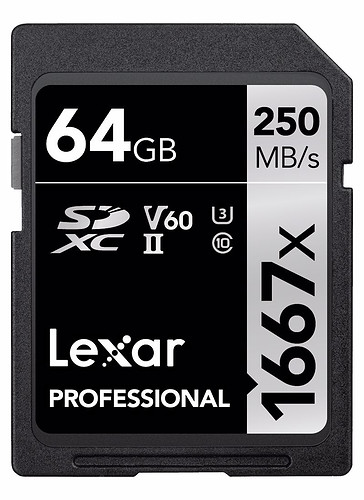 Karta pamięci Lexar SDXC 64GB 1667x (250MB/s) Professional (LSD64GCB1667)