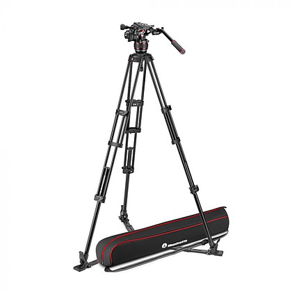 Statyw wideo Manfrotto Twin Alu + głowica Nitrotech 608 + torba /MVK608TWINGA dolna rozpórka