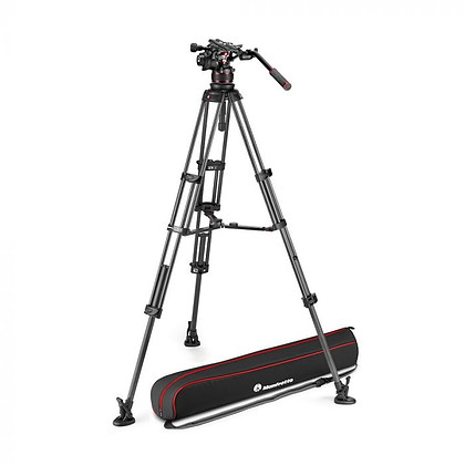 Statyw wideo Manfrotto Twin Carbon + głowica Nitrotech 612 + torba/MVK612TWINMC środkowa rozpórka
