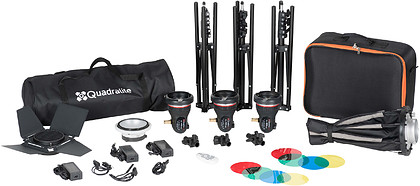 Quadralite lampa LED SVL-400 KIT (zestaw 3x lampa + akcesoria)