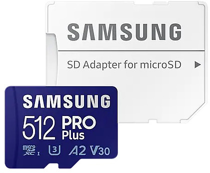 Karta Pamięci Samsung microSDXC 512GB PRO+ (160/120MB/s) + Adapter (MB-MD512KA/EU) - Wyprzedaż