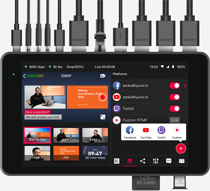 Mikser video YoloBox Pro z funkcją streamingu na żywo