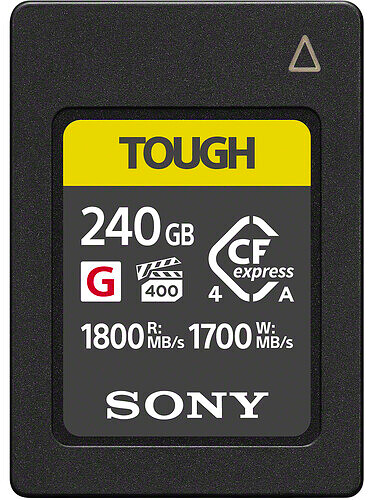 Karta pamięci Sony CFexpress 240GB Type A (1800MB/s) CEAG240T