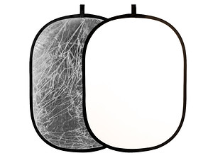 JOYART blenda składana 2w1 biało-srebrna 91x122 cm