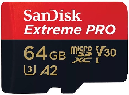 Karta pamięci SanDisk microSDXC Extreme Pro 64GB (200MB/s) V30 A2+ adapter SD/SDSQXCU-064G-GN6MA