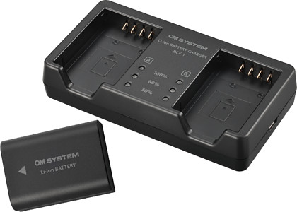 Zestaw OM SYSTEM SBCX-1 (ładowarka podwójna BCX-1 oraz akumulator BLX-1 do aparatu OM-1)