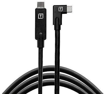 Przewód TetherPro USB-C - USB-C 4,6m - czarny kątowy - cena zawiera rabat 20%