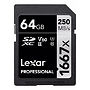 Karta pamięci Lexar SDXC 64GB 1667x (250MB/s) Professional (LSD64GCB1667)